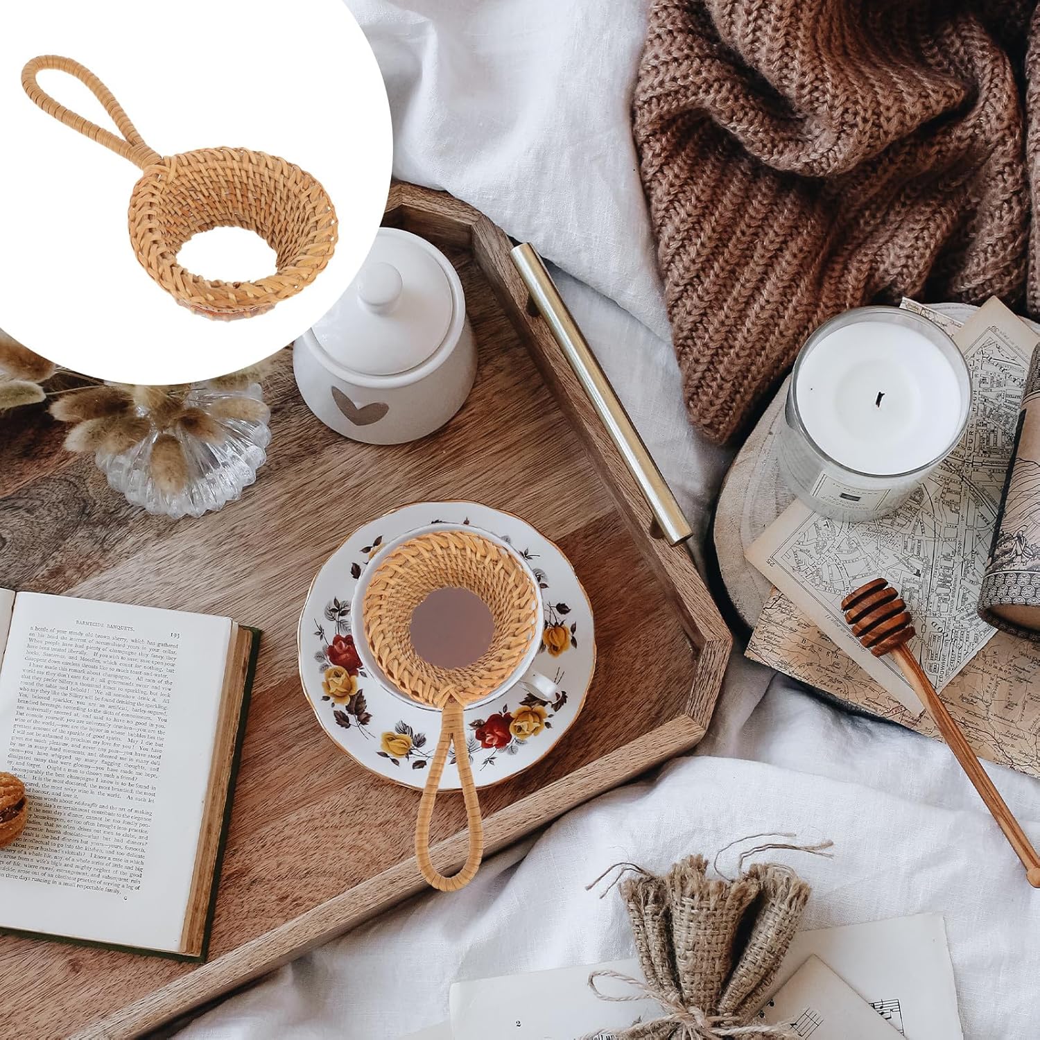 Handgemaakte thee-ei van rotan - Nettle Leaf Tea recensie en prijs