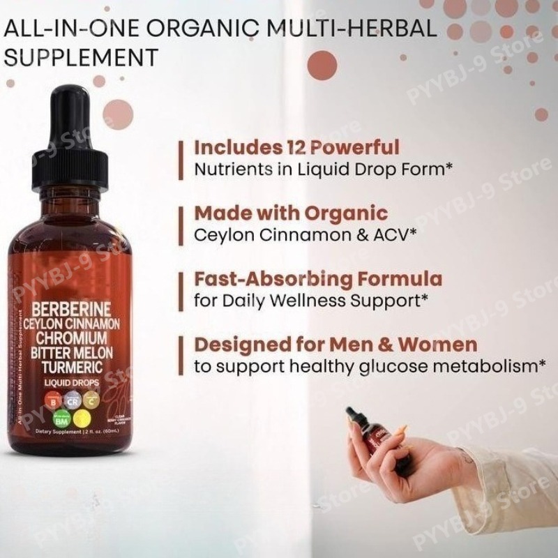 Berberine Chroom Kurkuma Ginse - Herbal Wellness Drops recensie en prijs